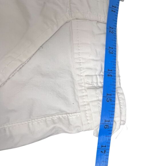 Sanctuary Women's White Flat Front Slash Pockets Rolled Cuff Cargo Shorts Sz 10 - Picture 6 of 10